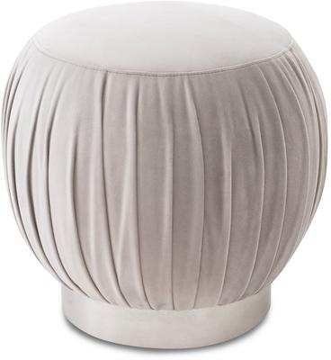 Charlie Toscana Light Grey Velvet Ball Stool