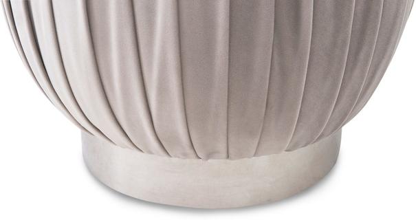 Charlie Toscana Light Grey Velvet Ball Stool image 2