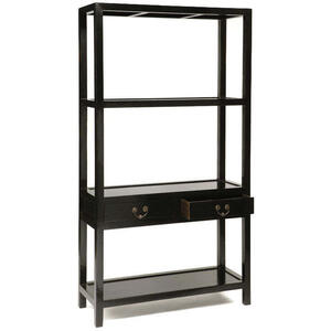 Ming Bookshelf, Black Lacquer by Shimu