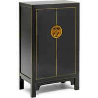 Medium Black Satin Cabinhet - with gilt edges by NS Living