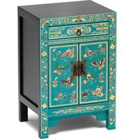 Small Blue Decorated Cabinet - with gilt Butterfly Motifs by NS Living