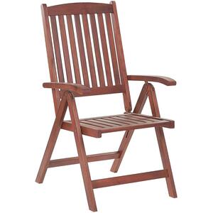 Garden Chair Wood Dark Wood TOSCANA by Beliani