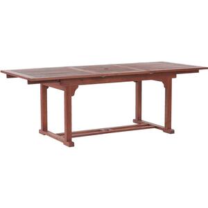 Garden Table 160/220 x 90 cm Wood Dark Wood TOSCANA by Beliani