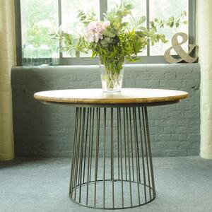 Industrial Vintage Round Bistro Dining Table by The Orchard