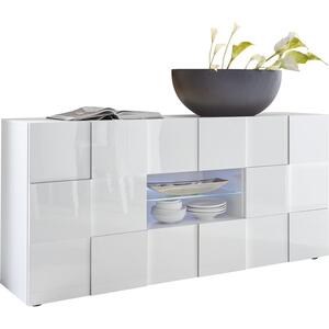 Treviso Sideboard - Two Doors/Two Drawers High Gloss White Finish by Andrew Piggott Contemporary Furniture