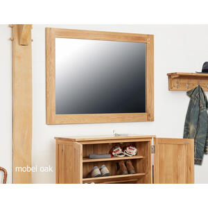 Mobel Oak Wall Mirror Medium by Baumhaus Furniture