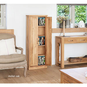 Mobel Oak DVD Storage Cupboard