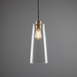 Malang Tall Slender Clear Glass Pendant Light 14cm by Mullan Lighting