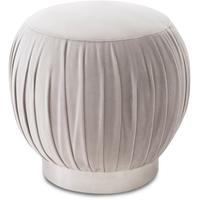 Charlie Toscana Light Grey Velvet Ball Stool