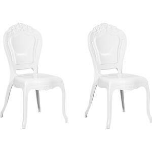 Set of 2 Dining Chairs VERMONT White by Beliani