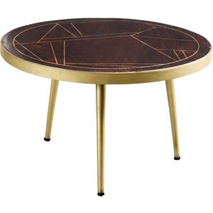 
        Dark Gold Round Coffee Table     by Indian Hub