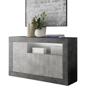 Como Three Door Sideboard - Anthracite and Grey Finish