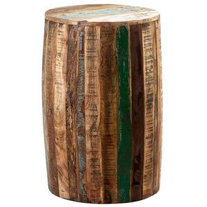 Coastal Reclaimed Wood Drum Stool