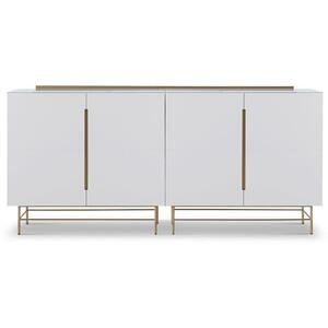 Alberto 4 Door High Sideboard - Matt White or Grey