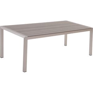 Garden Table 180 x 90 cm Synthetic Material Light Wood VERNIO by Beliani