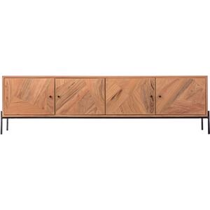 Oklahoma 4 Door Media TV Unit Geometric Wood Finish