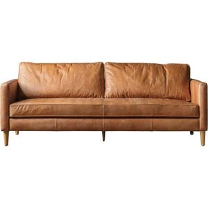 Osborne 3 Seater Sofa Vintage Brown Leather by Gallery Direct