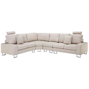 Stockholm L-Shaped Corner Modern Modular 7 Seat Sofa - Leather or Fabric