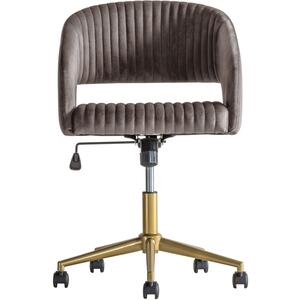 Murray Swivel Chair Grey Velvet by Gallery Direct