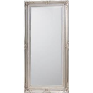 Hampshire Baroque Rectangular Leaner Mirror Antique Silver Leaf 170cm x 84cm