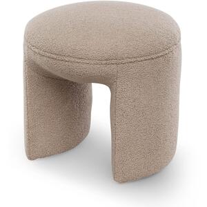 Kramer Alpaca Stool in Taupe Brown or Ivory Sand