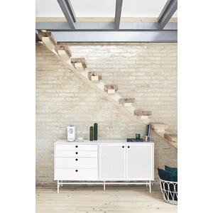 Punto Two Door Four Drawer Sideboard - Matt White by Andrew Piggott Contemporary Furniture