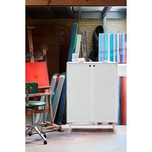 Punto Two Door Four Internal Drawer High Sideboard - Matt White by Andrew Piggott Contemporary Furniture