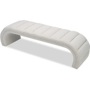 Coppola Ribbed Velvet Bench in Beige, Sand or Grey