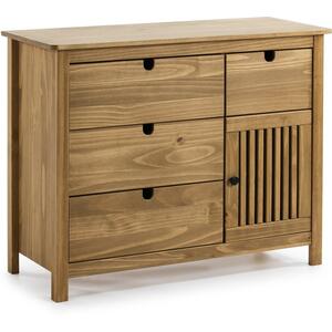 Bruna Wood Chest of Drawers -  Natural Finish