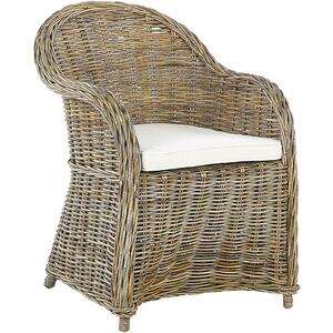 Garden Armchair SUSUA Rattan Natural by Beliani