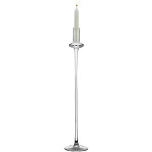 Tall Glass Single Candlestick 60cm