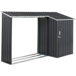 Garden Shed Black AOSTA by Beliani