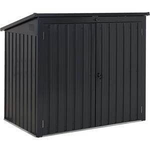 Moena Steel Dark Grey Garden Storage Shed