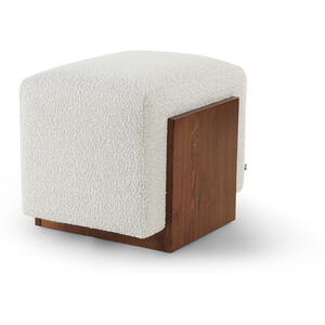 Warwick Retro Cube Stool in Ivory Sand Boucle or Grey Chenille