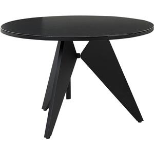 Garden Table Glass Black OLMETTO by Beliani