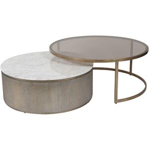 Bramante Vintage Gold Set of 2 Nesting Coffee Tables