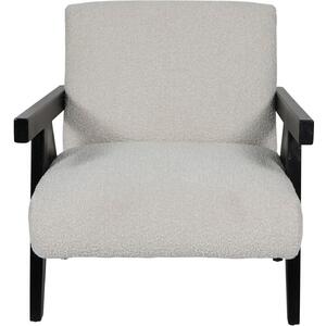 San Diego Wooden Frame Cream Boucle Armchair by The Arba Furniture Company