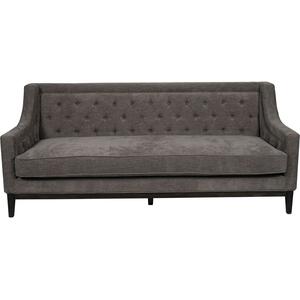 Theodore Buttoned Sofa in Warm Grey Fabric 200cm by The Arba Furniture Company