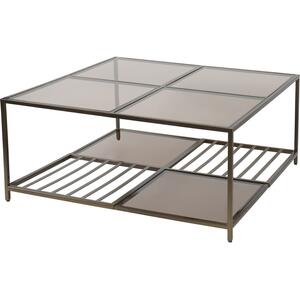 Eastly Coffee Table Dark Bronze with Brown Tinted Glass