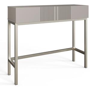 Frank Olsen Iona LED and Wireless Charging Console Table in Grey   by Frank Olsen Furniture