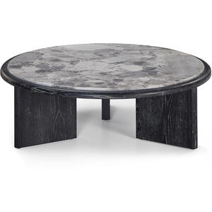 Herman Grey Marble & Black Ash Round Coffee Table