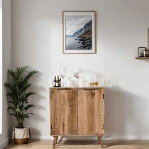 Surrey Solid Mango Wood Drinks Cabinet and 2 Door Sideboard