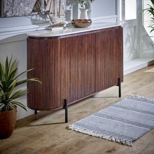 
Opal Mango Wood Sideboard With Marble Top & Metal Legs  by Indian Hub