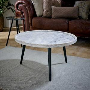 
        Opal Coffee Table With Marble Top And Metal Legs     by Indian Hub