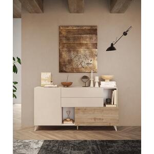 Moritz Small Sideboard - Cashmere and Cadiz Oak Finish 