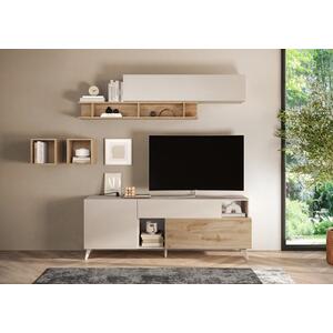 Moritz Small TV Unit - Cashmere and Cadiz Oak Finish