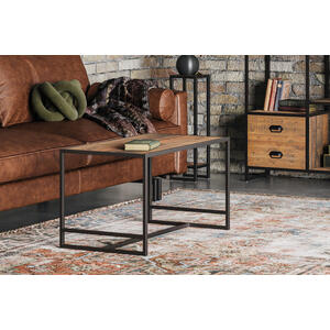 Ooki Reclaimed Wood & Black Steel Tall Open Coffee Table