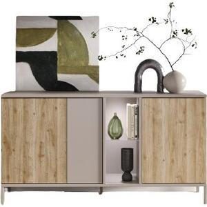 Alba Three Door Sideboard - Cashmere and Oak finish