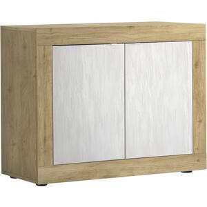 Jorgei Two Door Sideboard Light Oak and White Textured Finish