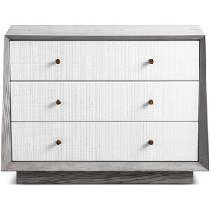 Otilia Chest Of Drawer  Silver Grey & White Saw Cut Finish by Liang & Eimil